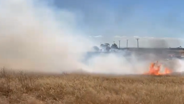 Sacramento fire crews battled several grass fires Sunday afternoon
