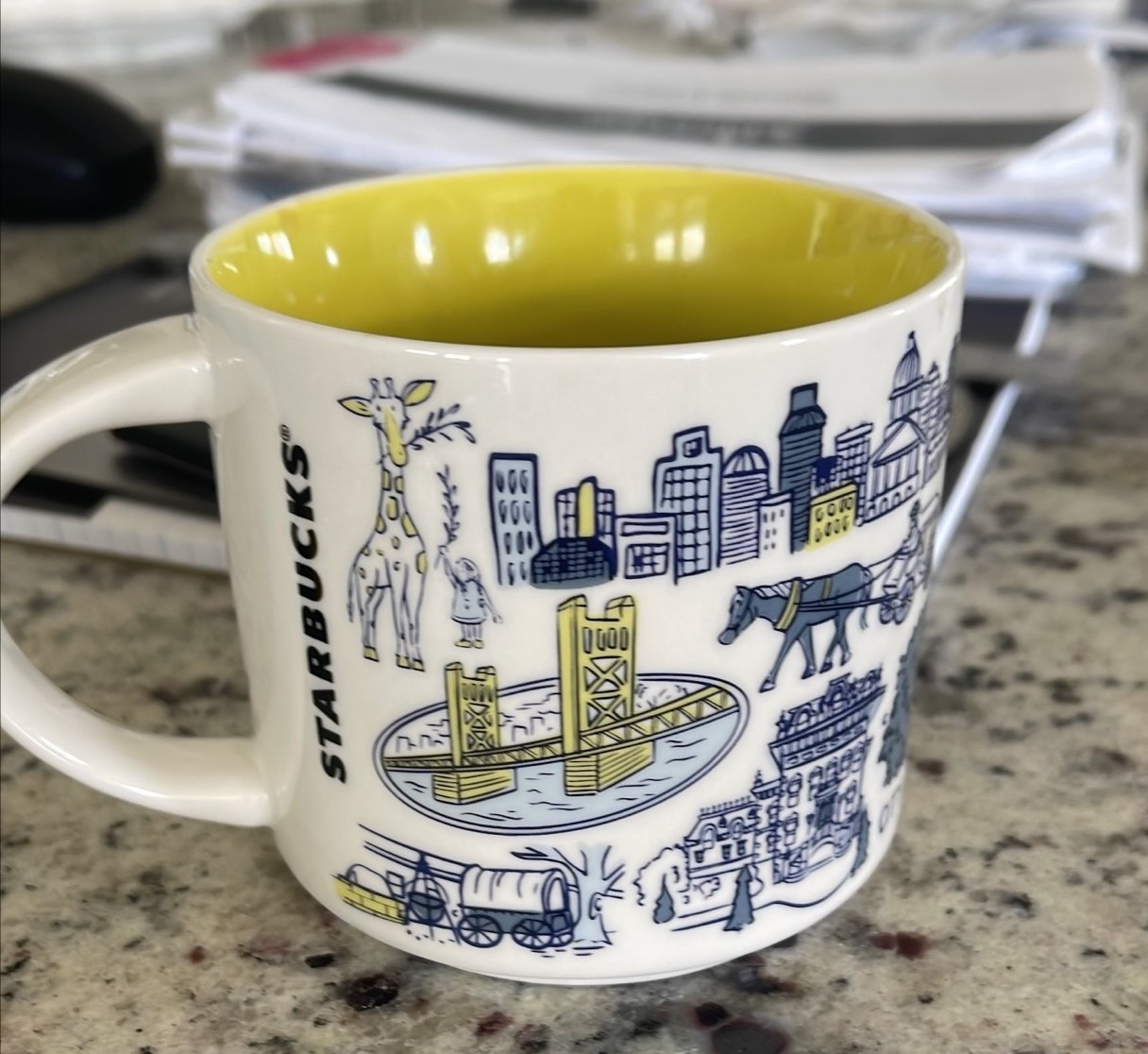 What Sacramento landmarks did Starbucks include in the localized mug