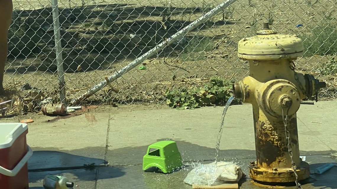 Stockton homeless tap into fire hydrants amid hot temps