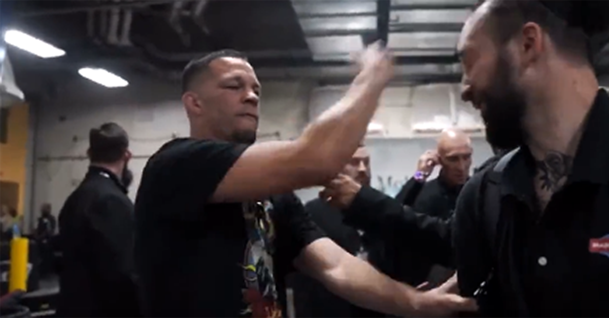 Stockton slap!  Nate Diaz hits media member backstage at UFC 276 (video)
