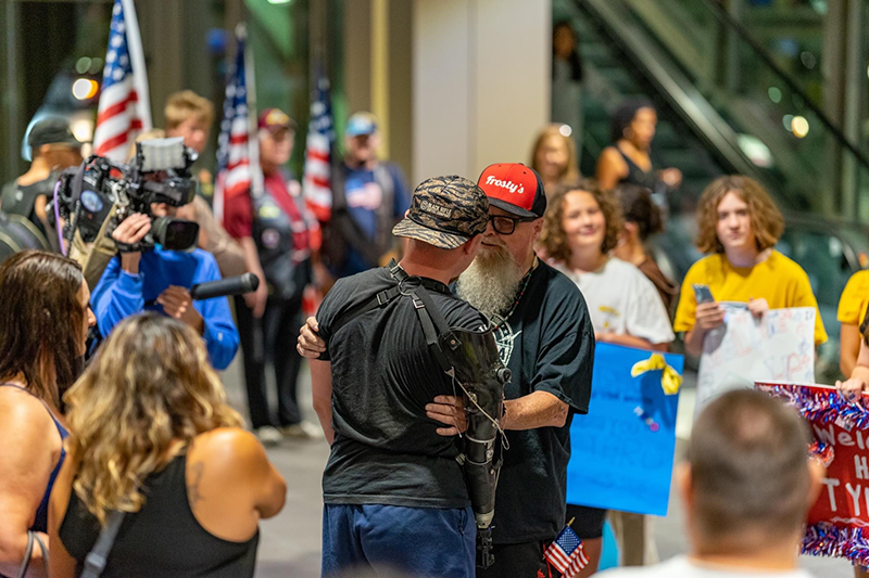 welcome party for Sgt. Tyler Vargas-Andrews