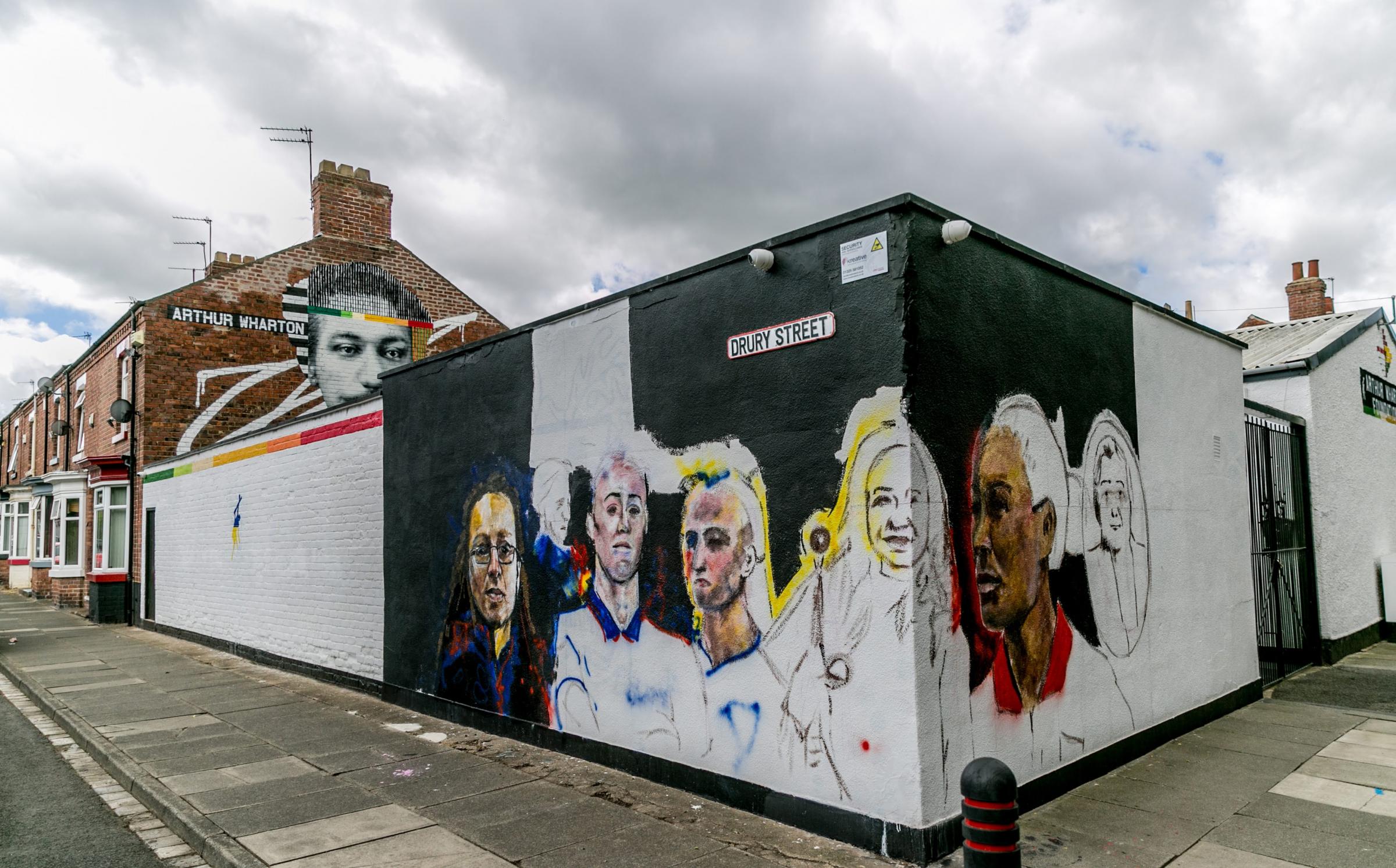 Darlington mural celebrates women's football at Arthur Wharton Foundation