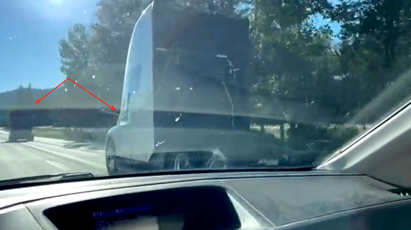 Twin Tesla Semi updated prototypes sighted testing on freeway
