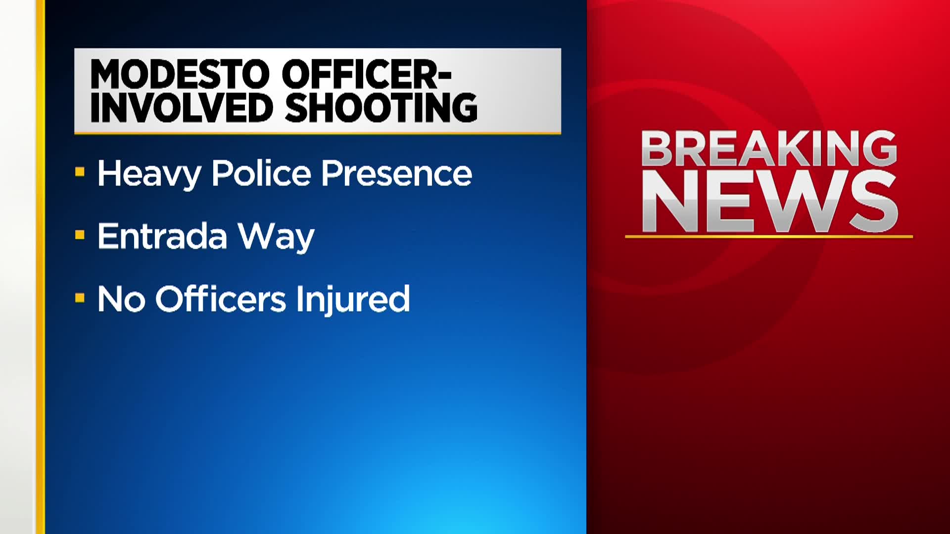 Modesto Police Say Officer-Involved Shooting Has Occurred;  No Officers Injured – CBS Sacramento