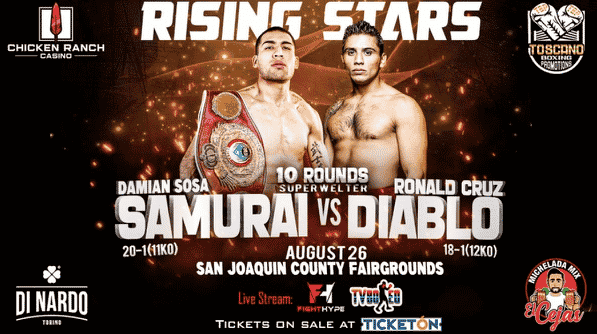 Damian Sosa To Battle Ronald Cruz Aug. 26 in Stockton, CA