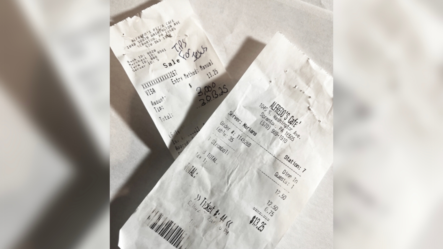 Pennsylvania Waitress Shocked To Receive $3,000 Tip – CBS Sacramento