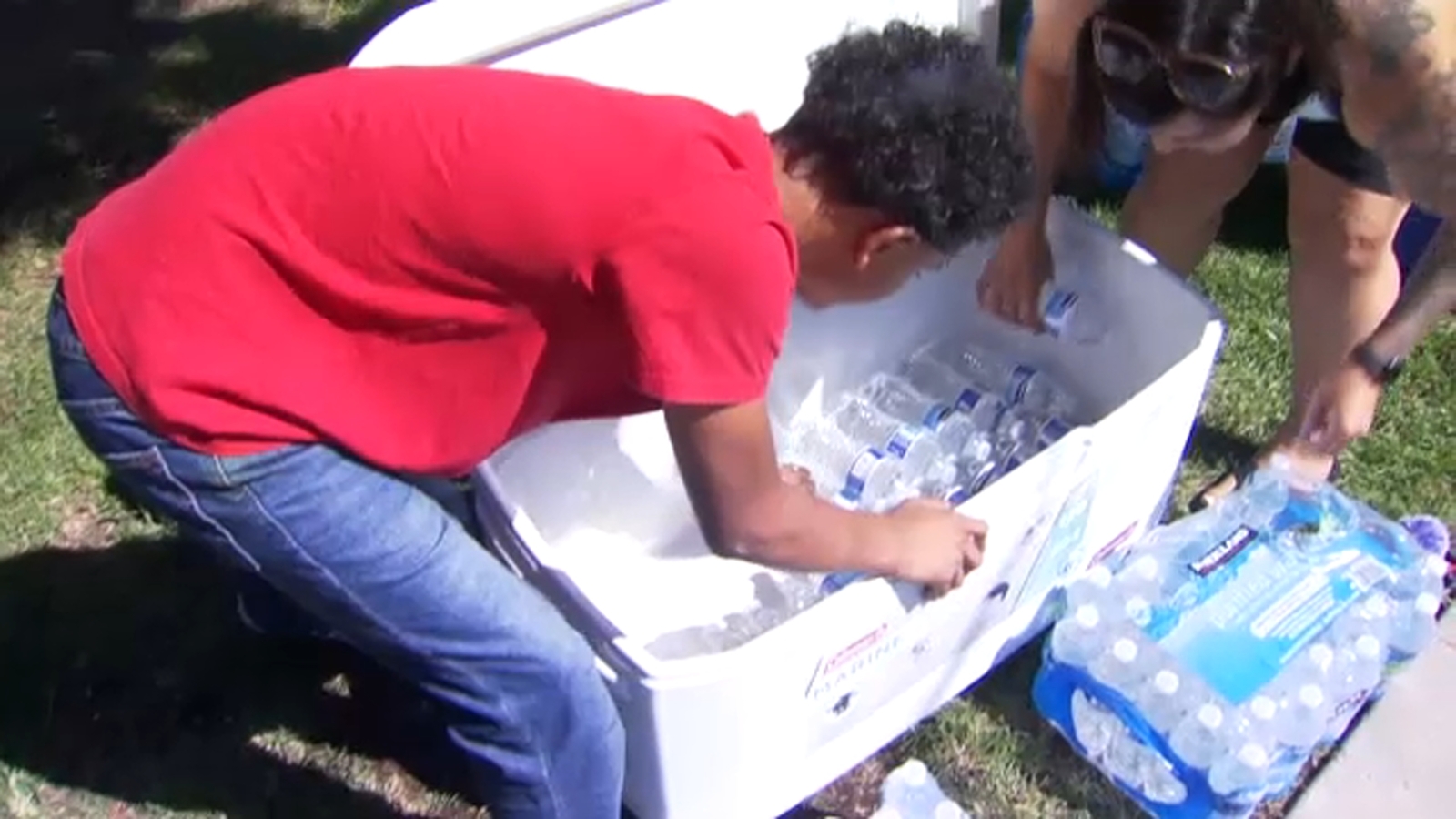 12-year-old boy spends birthday handing out water bottles in downtown Fresno