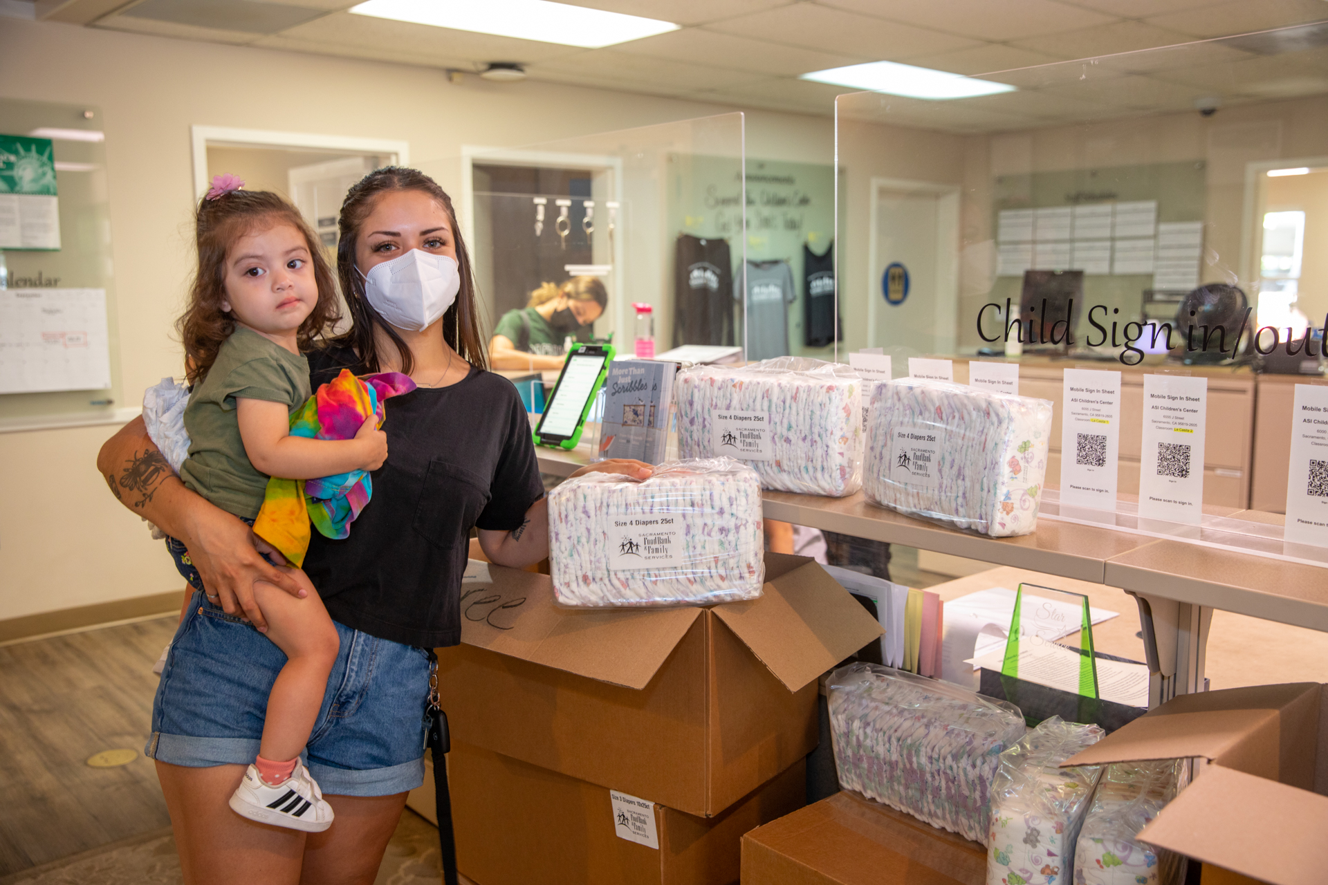 ASI Children's Center distributes free diapers to student-parents, Sacramento County families