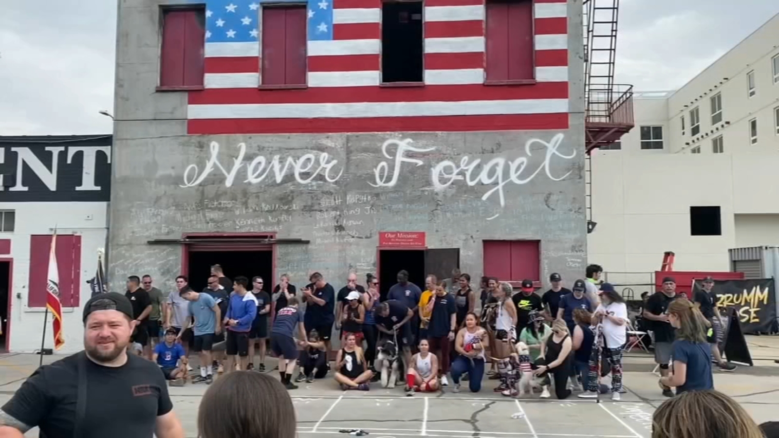 Community does burpees with Fresno Fire to honor first responders lost on 9/11