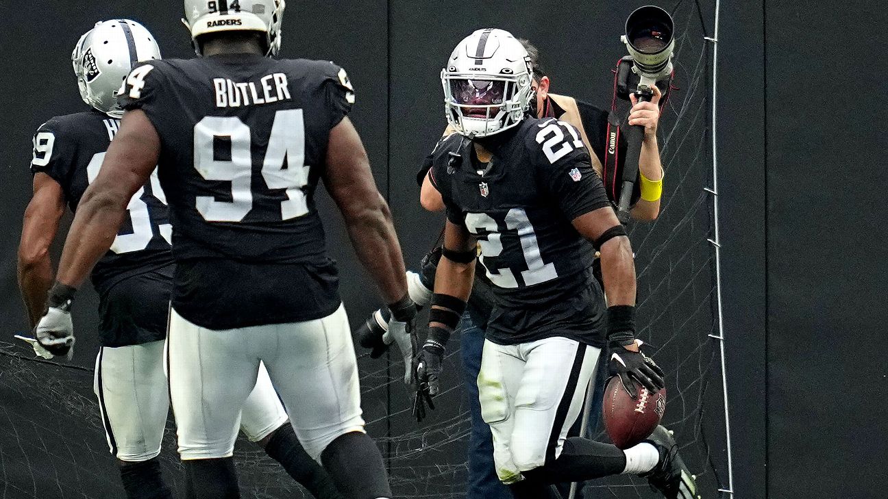 Las Vegas Raiders score first defensive touchdown in three years