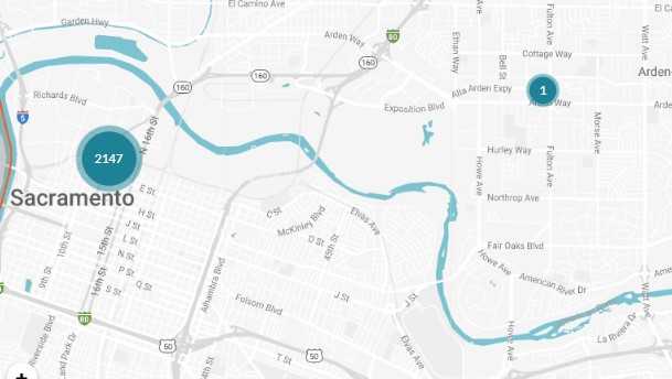 SMUD outage map shows downtown Sacramento outage on Sunday