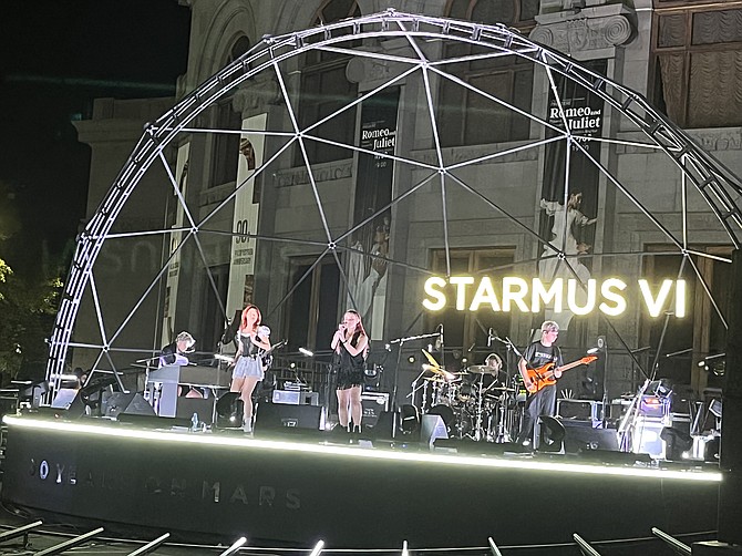 The Starmus stage featured Syzygy's Kat Stockton singing the closing tune,