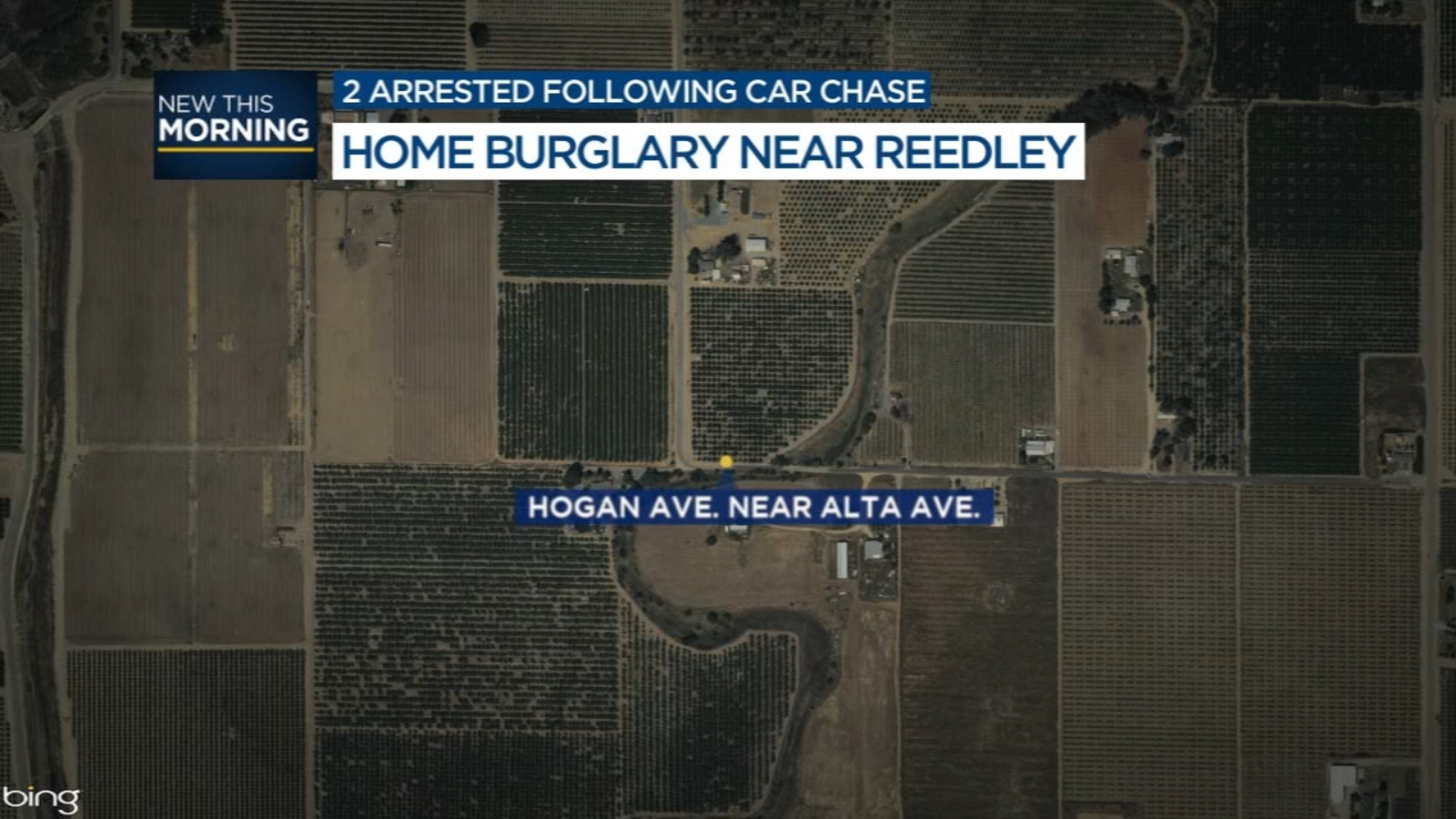 Two arrested after home burglary leads to car chase in Fresno county