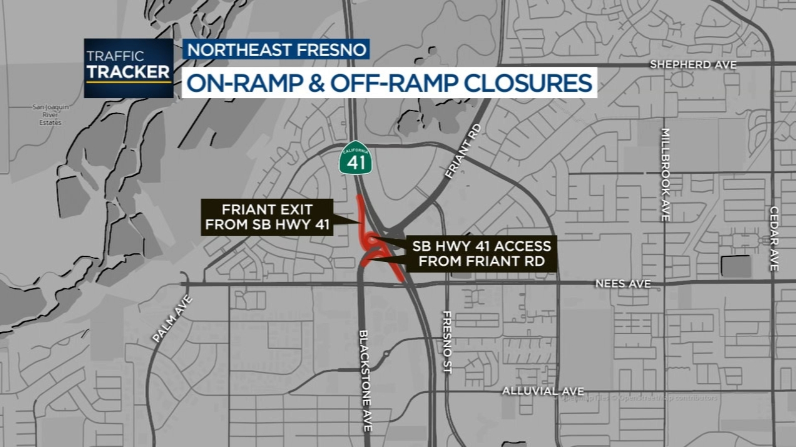 Road closures to be in place at busy northeast Fresno intersection