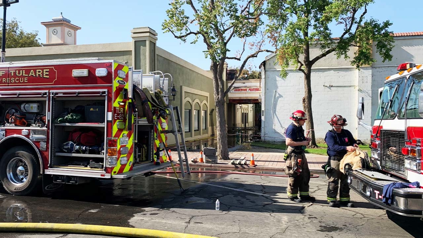 Tulare firefighters investigating abandoned structure fire