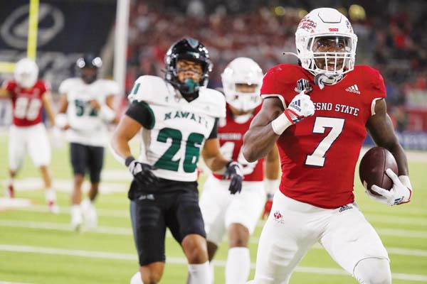 Haener, Mims lead Fresno State to 55-13 rout of UH |  News, Sports, Jobs