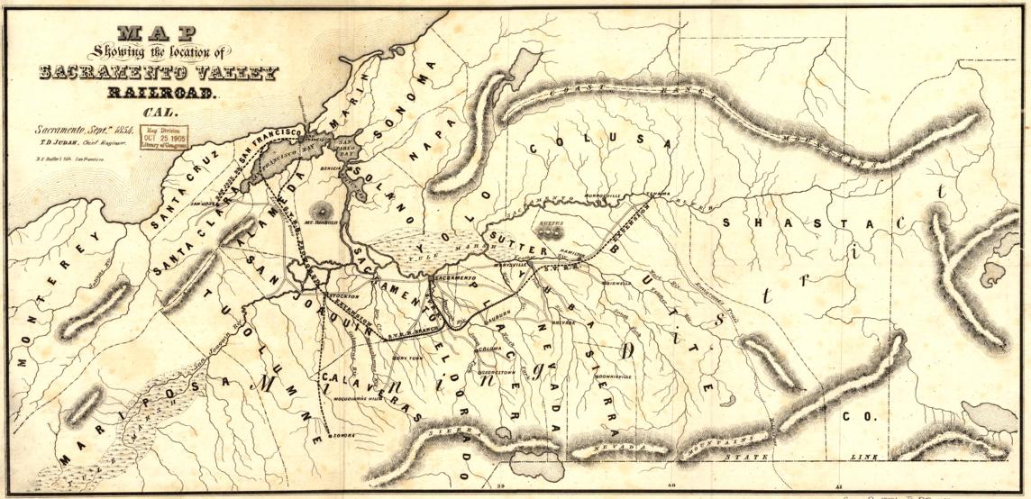 California's first incorporated railroad began in Sacramento