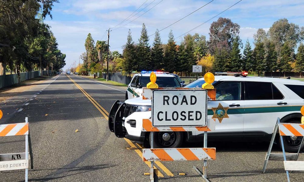 Fresno blocked street