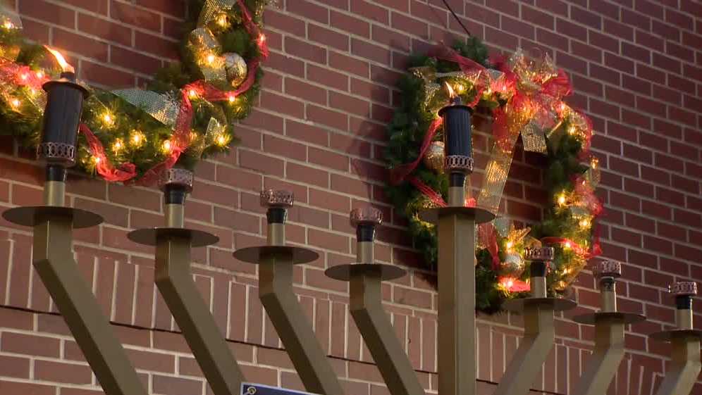 Menorah lighting in Stockton celebrates start of Hanukkah