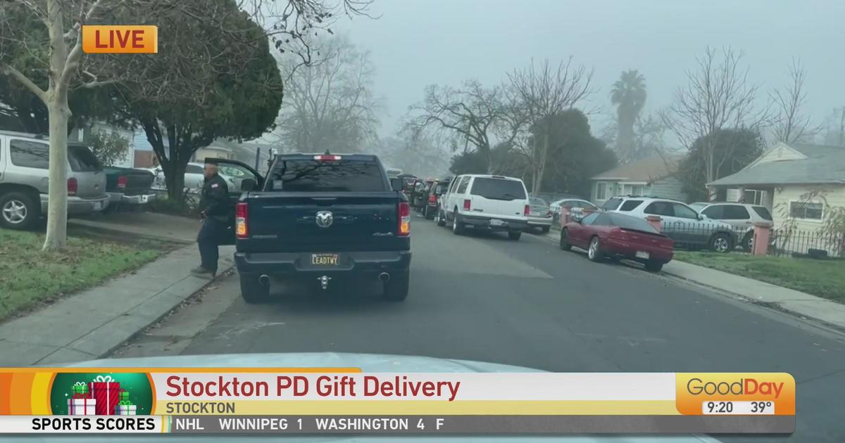 Stockton PD Gift Delivery, 9am