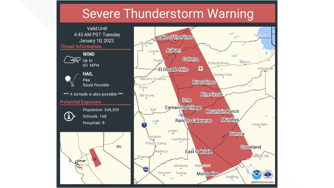 Severe thunderstorm warning issued for some in the valley