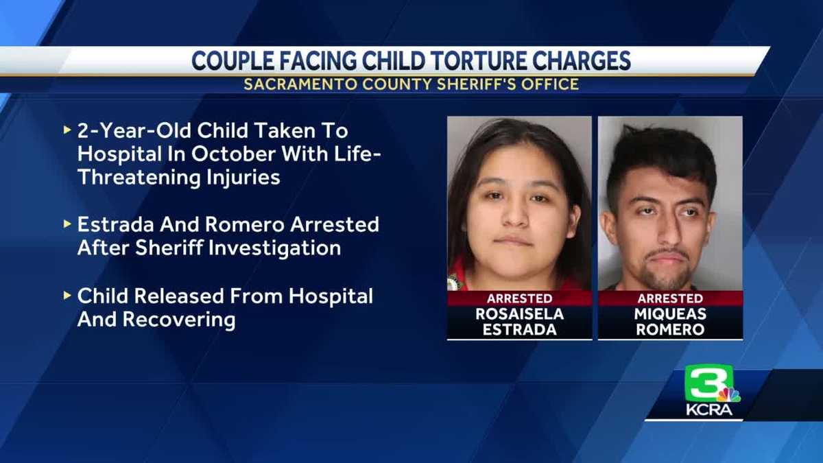Mother, boyfriend due in court after 2-year-old tortured in Sacramento County, sheriff's office said
