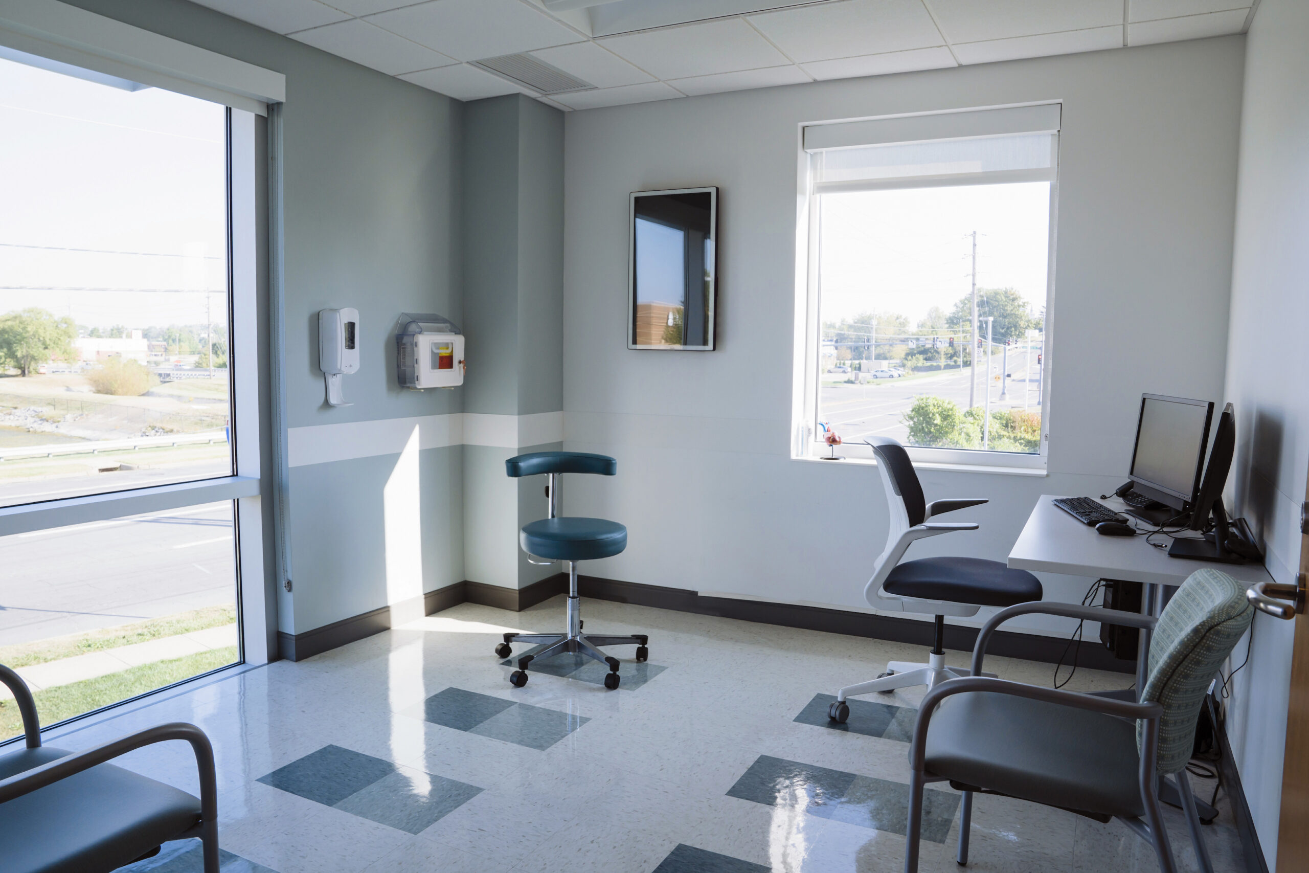 Empty medical office in a hospital.